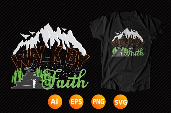 Hiking T-shirt Design 7: A Faith-Fueled Embroidery Project