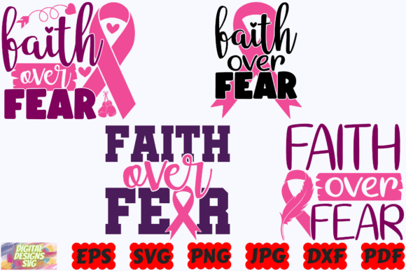 Real-World Use of Faith over Fear SVG Breast Cancer Design