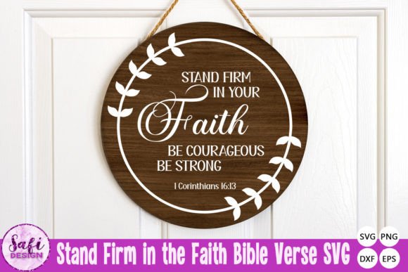 Stand Firm in the Faith Bible Verse SVG Review